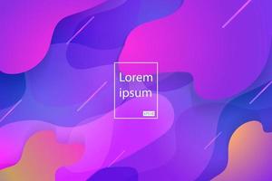 Colorful abstract geometric background design. Modern curve liquid color with fluid shapes composition. Cool background for web landing template, poster or banner. Vector illustration