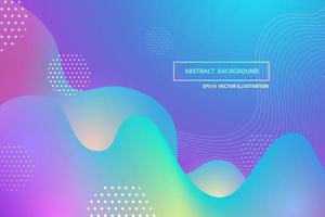 Colorful abstract geometric background design. Modern curve liquid color with fluid shapes composition. Cool background for web landing template, poster or banner. Vector illustration