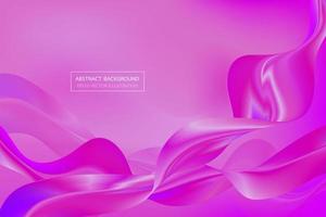 Abstract purple pink color wave design element on soft pink background. Vector illustration