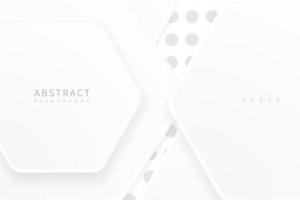 Abstract geometric curve white and gray gradient background. Modern and minimal white elements background. Vector illustration