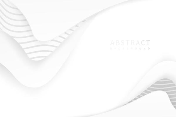 Abstract geometric curve white and gray gradient background. Modern and minimal white elements background. Vector illustration
