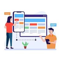 An adaptive responsive design flat illustration vector