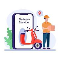 Delivery services in a modern flat vector