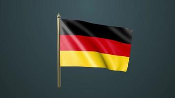 animación de la bandera de alemania con canal alfa video
