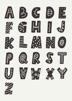 Pirate english letters uppercase alphabet vector