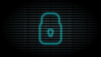 Cyber Security of Digital Data Network Protection. binary code and padlock. connectivity background concept video