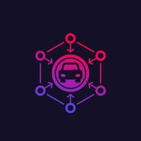 carsharing vector icon for web, apps