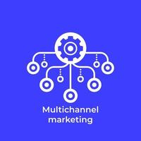 Multichannel marketing icon for web vector