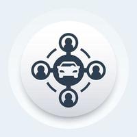 carsharing vector icon