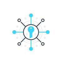 Encryption and network security, vector icon