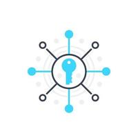 Encryption and network security, vector icon