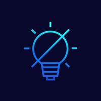 Light off line icon for web vector