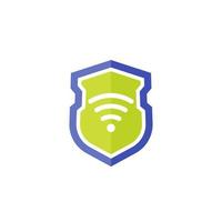 Protected wi-fi connection icon on white vector