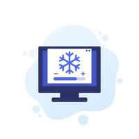 icono de vector de control de refrigeración para web