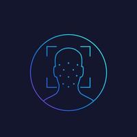 Face recognition, biometric identification, facial scan, linear vector