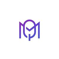 MQ letters logo, monogram on white vector