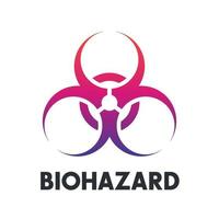 biohazard symbol over white vector