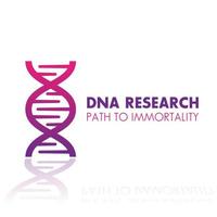 dna chain, gene research logo element, icon over white