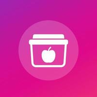 lunch box icon for web vector