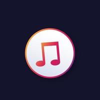 music icon, vector logo for apps and web