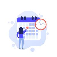 set a deadline, time management vector