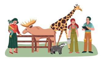 Zoo Flat Illustration vector