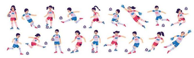 Flat Football Set vector