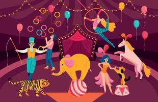 Circus Colored Composition vector