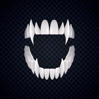 Vampire Teeth Realistic Composition vector