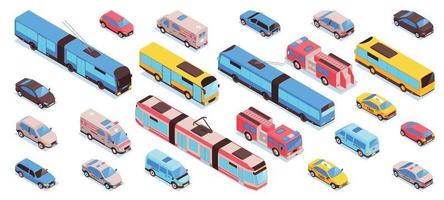 Public City Transport Set vector