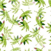 Abstract palm leaves tropical seamless pattern. Creative leaf endless wallpaper. vector