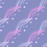 Abstract linear leaves tropical seamless pattern. Rainforest line background. vector