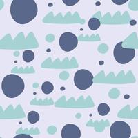 Creative shape seamless pattern. Creative various doodle shapes background. vector