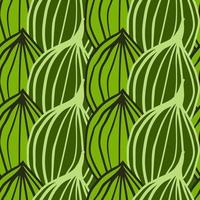 Exotic outline leaves seamless pattern. Abstract floral background. vector