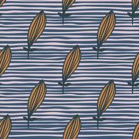 Exotic outline leaves seamless pattern. Nature palm leaf endless wallpaper. vector