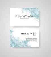 Abstract splashed watercolor business card vector