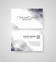 Abstract splashed watercolor business card vector