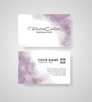 Abstract splashed watercolor business card vector