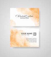 Abstract splashed watercolor business card vector