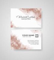 Abstract splashed watercolor business card vector