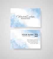 Abstract splashed watercolor business card vector