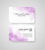 Abstract splashed watercolor business card vector