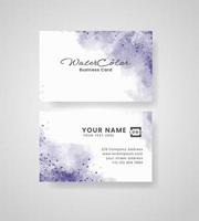 Abstract splashed watercolor business card vector