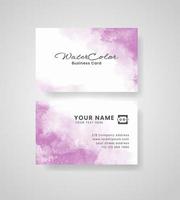 Abstract splashed watercolor business card vector