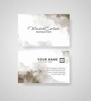 Abstract splashed watercolor business card vector