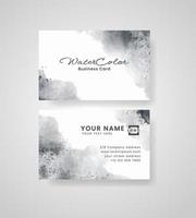 Abstract splashed watercolor business card vector