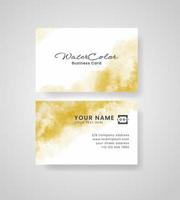 Abstract splashed watercolor business card vector