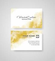 Abstract splashed watercolor business card vector