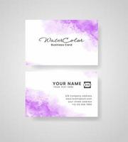 Abstract splashed watercolor business card vector