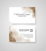 Abstract splashed watercolor business card vector